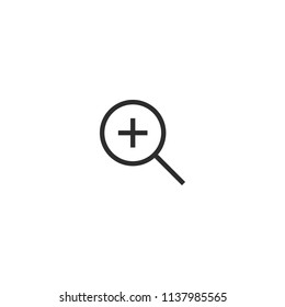 Zoom in vector icon.