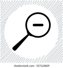 Zoom vector icon - black  illustration