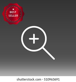 Zoom In Vector Icon Illustration