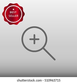 Zoom In Vector Icon Illustration