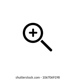 Zoom In Vector Icon Illustration For Web And Mobile App Isolated On White Backround.Ui/Ux