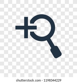 Zoom vector icon isolated on transparent background, Zoom transparency logo concept