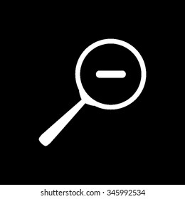zoom vector icon isolated on black