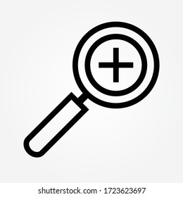 Zoom vector icon, magnify symbol. Modern, simple flat vector illustration for web site or mobile app