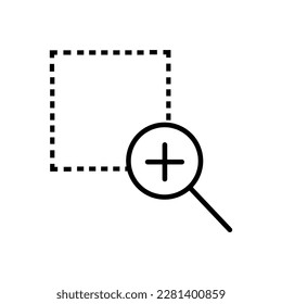 Icono del vector de ampliación, símbolo de ampliación. ilustración vectorial plana para sitio web o aplicación móvil.eps