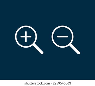 Zoom vector icon. Magnifying search icon.