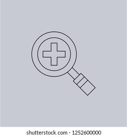 Zoom In vector icon. Modern, simple, isolated, flat best quality icon for web site designs or mobile apps. Vector illustration.