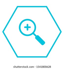 Zoom in vector icon in modern style for web site and mobile app