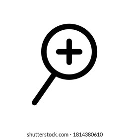 zoom en la ilustración de estilo de contorno de iconos vectoriales en fondo blanco