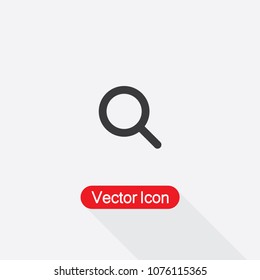 Zoom Vector Icon, Search Vector Icon In Line Style Eps10