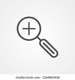 Zoom in vector icon sign symbol
