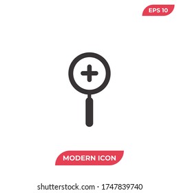 Zoom in vector icon, simple sign for web site and mobile app.