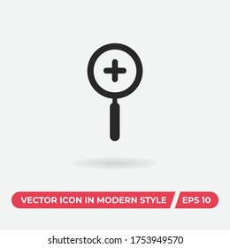 Zoom in vector icon, simple sign for web site and mobile app.