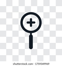 Vergrößern Sie das Vektorsymbol, ein einfaches Zeichen für Website und mobile App.