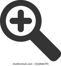 Zoom in vector illustration. Flat illustration iconic design of zoom in, isolated on a white background.