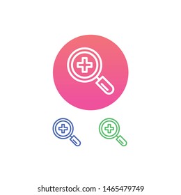 Zoom In Vector Illustration, outline icon. EPS 10