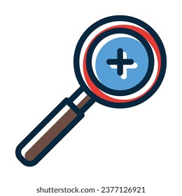 Zoom In Vector Thick Line Filled Dark Colors Icons For Personal And Commercial Use.
