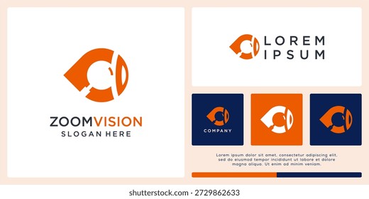 Zoom vision logo design template.
