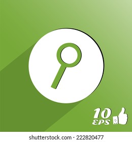 Zoom in web icon. Made in vector