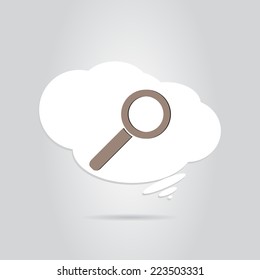 Zoom in web icon. Made in vector