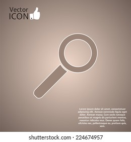 Zoom in web icon. Made in vector