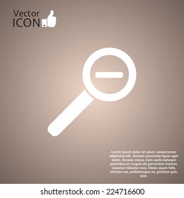 Zoom in web icon. Made in vector