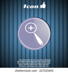 Zoom in web icon. Made in vector