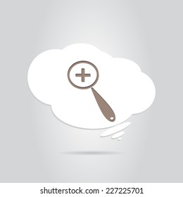 Zoom in web icon. Made in vector