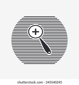 Zoom in web icon. Magnifier with increasing. Flat style. Made in vector