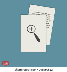 Zoom in web icon. Magnifier with increasing. Flat style. Made in vector