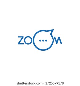 Zoom And Word Bubble Logo Vector.