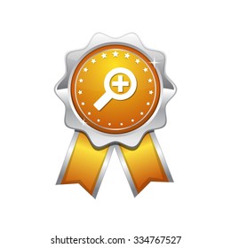 Zoom In Yellow Vector Icon Design