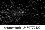 Zooming Through Space. Abstract Hyperspeed Stars Light Trails Burst. Futurist and Science Fiction Background. Vector Illustration. Space Travelling in the Speed of Light.