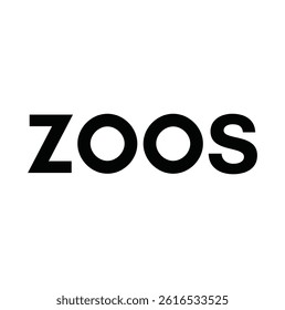 Zoos text for T-shirt print and other use on white  background.