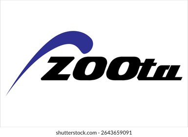 ZOOTA blue black text logo vector, app design.
