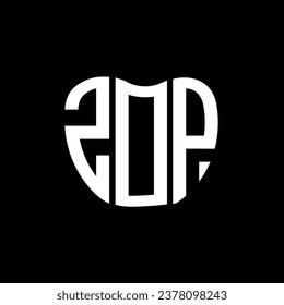 ZOP letter logo creative design. ZOP unique design.
