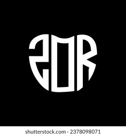 ZOR letter logo creative design. ZOR unique design.
