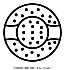 Zorb icon. Outline zorb vector icon for web design isolated on white background