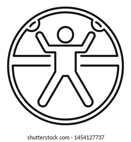 Zorb icon. Outline zorb vector icon for web design isolated on white background