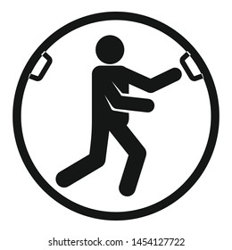 Zorb move icon. Simple illustration of zorb move vector icon for web design isolated on white background
