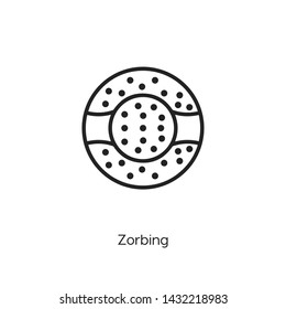 zorbing icon vector symbol sign