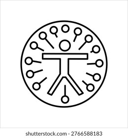 Zorbing sport game vector icon