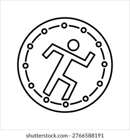 Zorbing sport game vector icon