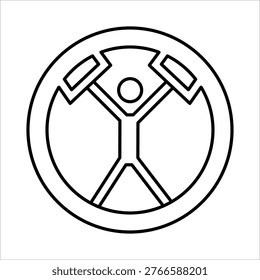 Zorbing sport game vector icon
