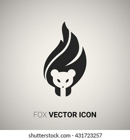 zorilla fox icon flat design