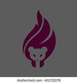 zorilla fox icon flat design