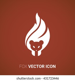 zorilla fox icon flat design