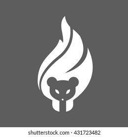 zorilla fox icon flat design