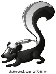 A Zorillo Patagon on a white background