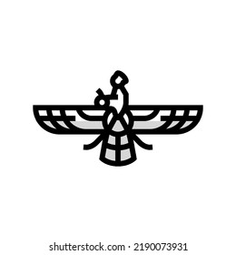 zoroastrianism religion color icon vector. zoroastrianism religion sign. isolated symbol illustration